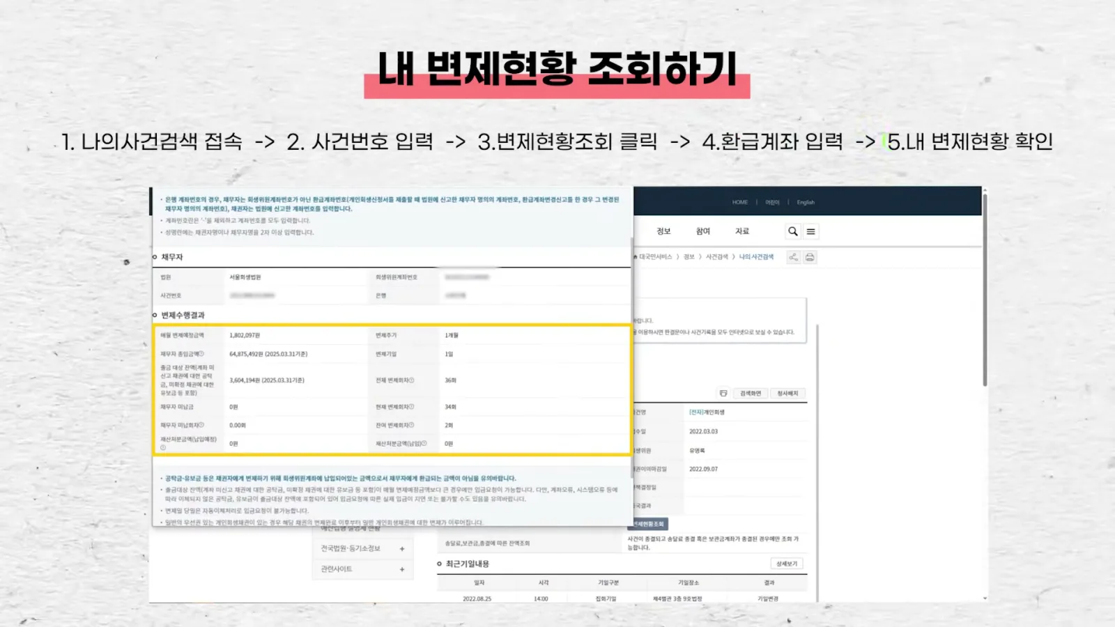 변제현황조회 이후 인가 폐지막는법 폐지예정 관련 영상 장면