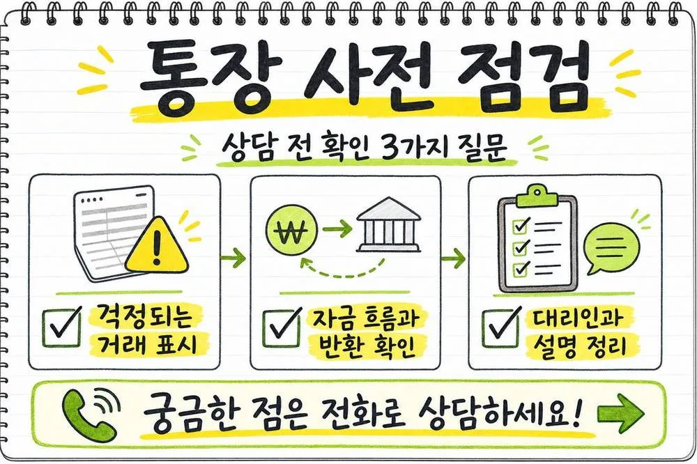 통장 사전 점검