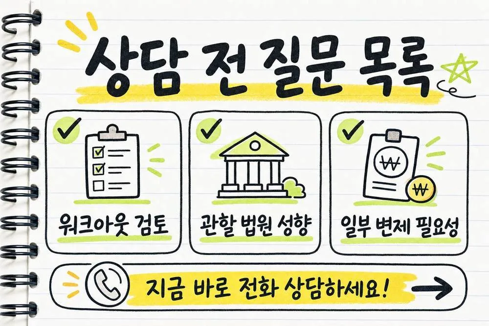 상담 전 질문 목록
