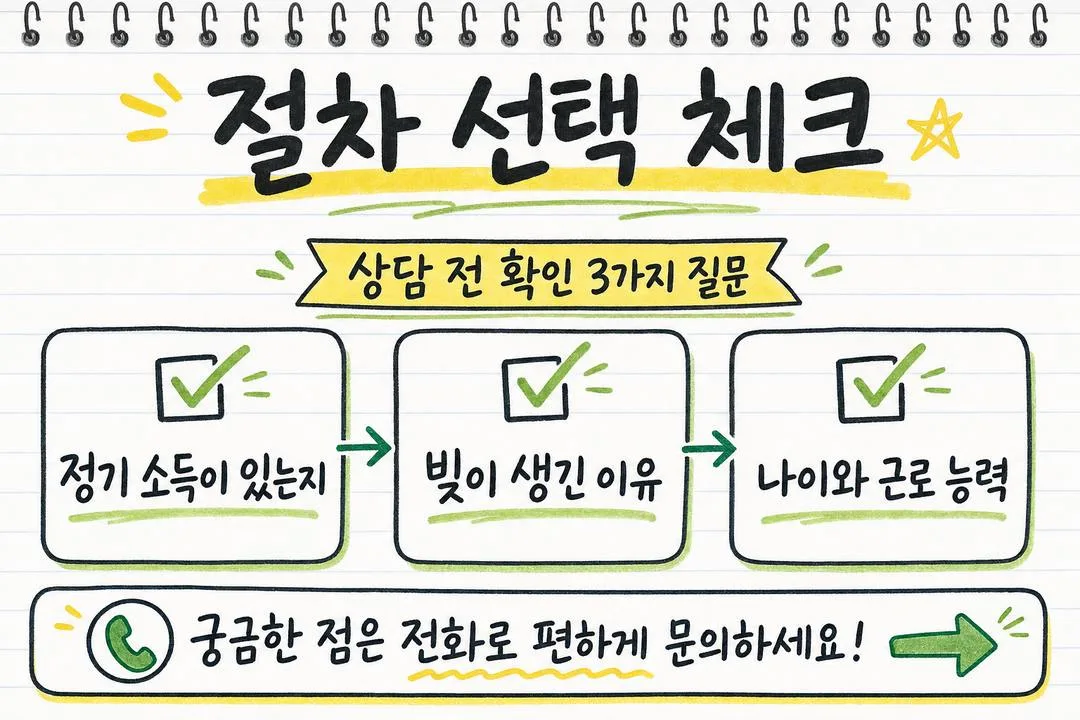 절차 선택 체크
