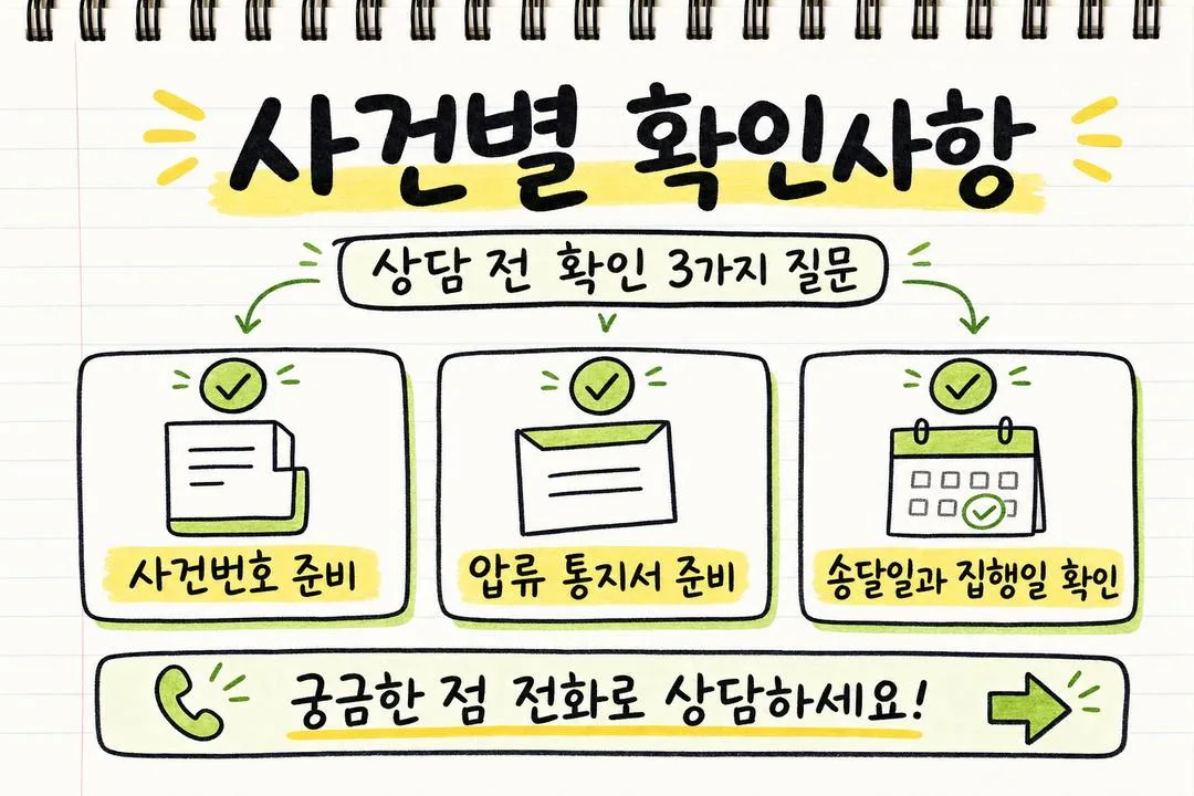 사건별 확인사항